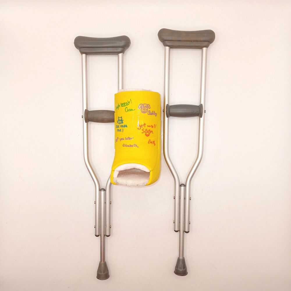 American Girl Yellow Cast & Crutches 3 Piece Set No Doll
